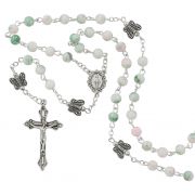 Pink & Green Butterfly Rosary