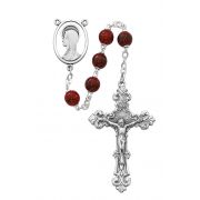7mm Red/black Glass Rosary