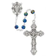 Blue Multi-color Rosary