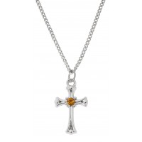 16-18" Rf Topaz Cross, Boxed