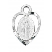Rhodium Finish Miraculous 18 Chain & Box"