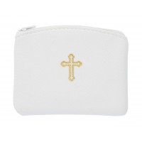 White Neoprene Rosary Pouch
