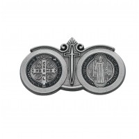 Pewter St. Benedict Visor Clip