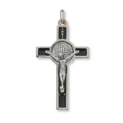 2 inch Black Saint Benedict Crucifix 735365607068 - 47-04