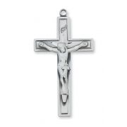 Sterling Silver 1 3/4 inch Crucifix 24 inch Necklace/Gift Box