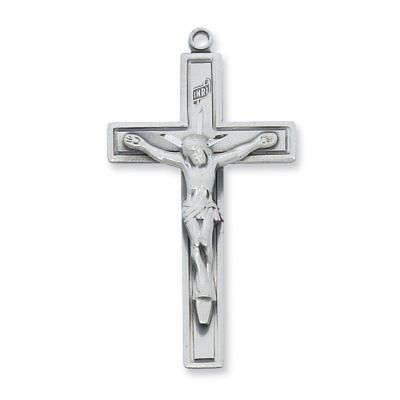 Sterling Silver 1 3/4 inch Crucifix 24 inch Necklace/Gift Box - 735365202621 - L8041