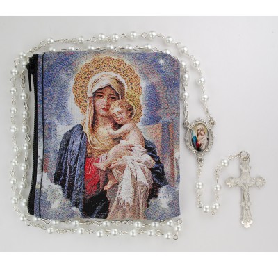 Pearl Mother & Child Decal Rosary - 735365518715 - R688RP