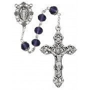 8mm Sun-cut Amethyst Rosary -