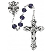 8mm Sun-cut Amethyst Rosary - 8mm Sun-cut Amethyst Rosary -