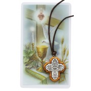 Olive Wood 4-way Pendant, Prayer Card