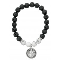 Black Lava & Howlite St. Bene