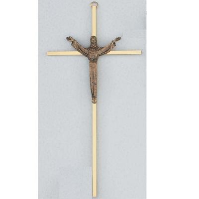 Brass Risen Corpus Crucifix 5 x 10 inch w/Gift Box - 735365592661 - C510-770G