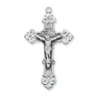Sterling Silver Crucifix 24 inch Chain Necklace & Gift Box