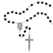 6mm Black Onxy Comm Rosary