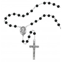 6mm Black Onxy Comm Rosary