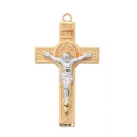 2tone Saint Benedict 18" Chain & Gift Box Necklace