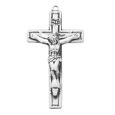Sterling Silver Small 1 inch Crucifix 18 inch Chain - 735365431724 - L9028