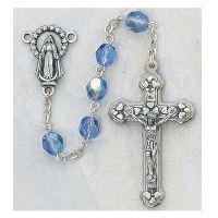 6mm Aurora Borealis Finish Beads Zircon/December Rosary