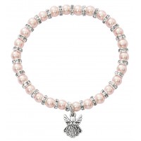 Pink Pearl Baby Strch Bracelet