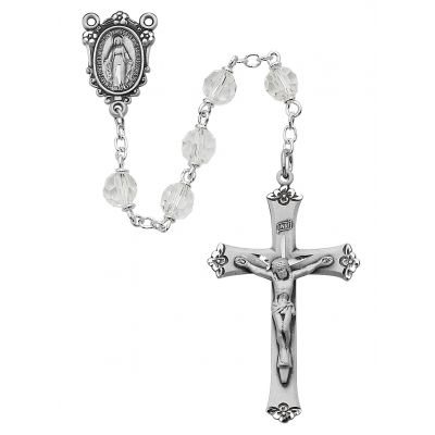 Sterling Silver 7mm Cry Tincut Rosary - 735365072088 - R407LF