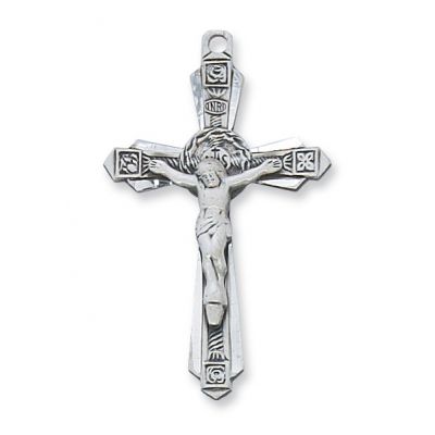 Sterling Silver Crucifix 24 inch Chain & Gift Box - 735365123780 - L6004