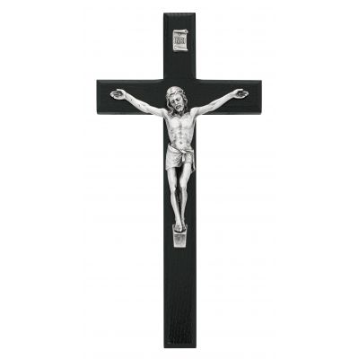 10 inch Black/Silver Crucifix - 735365516438 - 80-45
