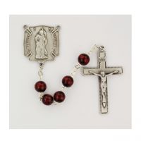 7mm Red Wood St. Florian Firefighter Rosary