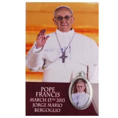 Pope Francis Medal W/holy Card 735365082285 - PMHC