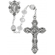 8mm Sun-cut Crystal Rosary -