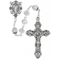 8mm Sun-cut Crystal Rosary -