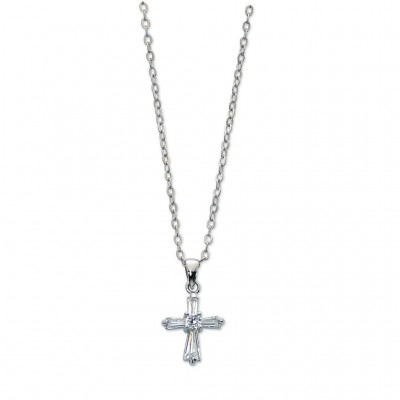 Crystal Cross Pendant 18" Chain 735365298358 - P20MB