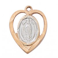 2-tone Rose Gold Pewter Guadalupe Pendant