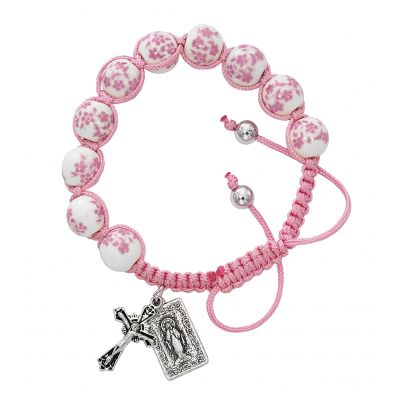 Pink Ceramic Corded Bracelet - 735365529438 - BR903C