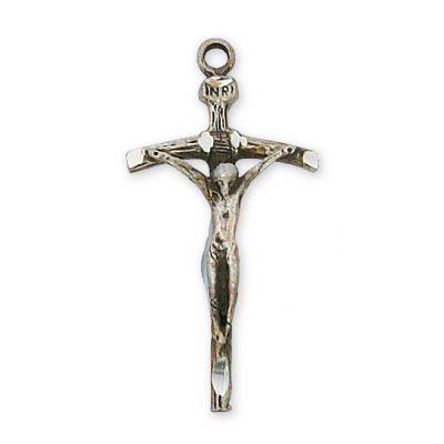 Sterling Silver Papal Crucifix 18 inch Chain & Gift Box - 735365449439 - L9040