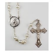 Sterling Silver 7mm White Pearl Rosary