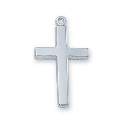 Sterling Silver Cross 18 inch Necklace Chain & Deluxe Gift Box - 735365124374 - L7001