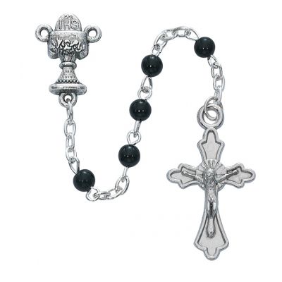 Black Communion Rosary 735365345755 - P211CB