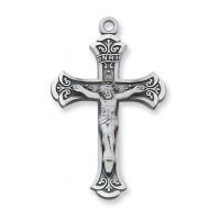 Sterling Silver Crucifix 18 inch Necklace