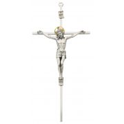 10 inch All Silver Crucifix