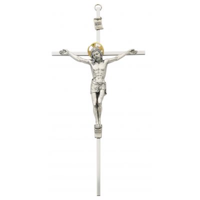 10 inch All Silver Crucifix - 735365275045 - 79-42501