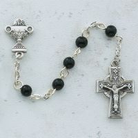 5mm Black Celtic Communion Rosary
