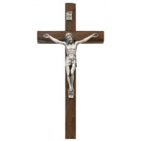 10 inch Carved Walnut Crucifix
