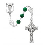 8mm Imitation Jade Irish Rosary