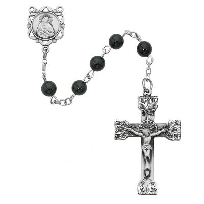 6mm Genuine Black Onyx Rosary - 735365565795 - 164ASF