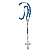 Blue Wood Cord Mirac Rosary