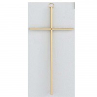 10" Plain Solid Brass Cross