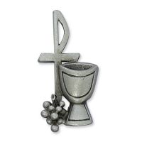 Silver 1-1/2 Pewter Communion Pin,