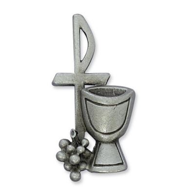 Silver 1-1/2 Pewter Communion Pin, 735365406616 - D98