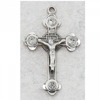 Sterling Silver 1-1/4 inch Crucifix 18 inch Necklace Chain & Box - 735365233861 - L8076