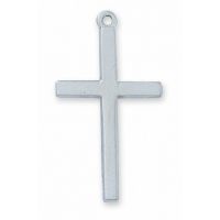 Sterling Silver Cross 1-1/8 inch w/18 inch Necklace Chain & Box